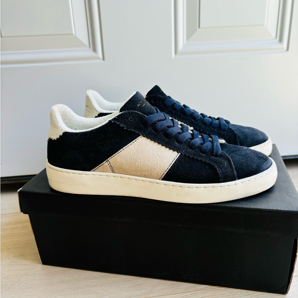 Scotch & Soda Navy and Beige Sneakers